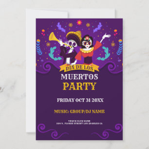 Día De Los Muertos-inbjudan Inbjudningar