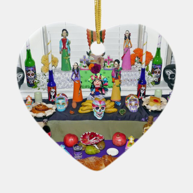 Dia de los Muertos Julgransprydnad Keramik (Framsidan)