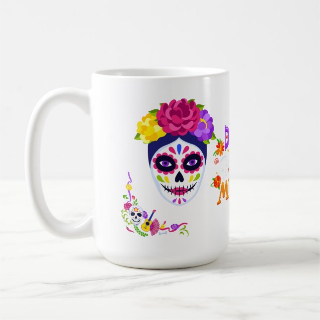 Dia De Los Muertos Kaffemugg (Vänster)