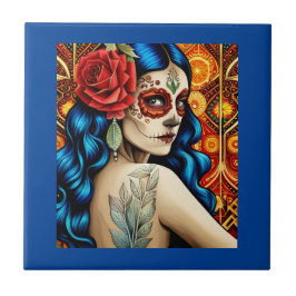 Día de los Muertos Kakelplatta