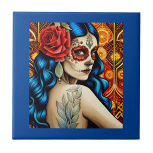 Día de los Muertos Kakelplatta
