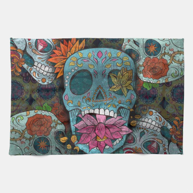 Dia De Los Muertos Kökshandduk (Horisontell)