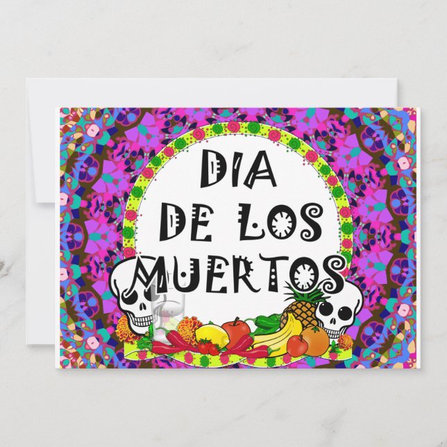 Dia De Los Muertos Kort (Framsida)