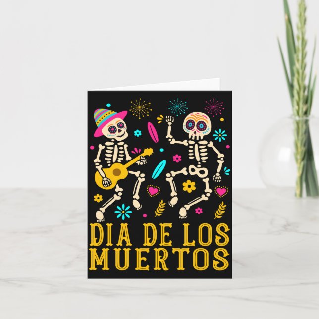 Dia De Los Muertos-kostym Dag för regering Kort (Framsida)