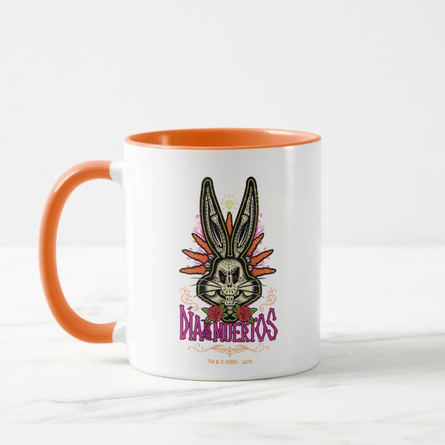 Día De Los Muertos KRYP BUNNY™ Blommigt Mugg (Vänster)