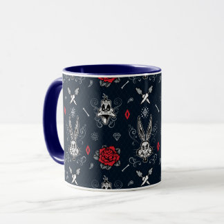 Día De Los Muertos KRYP BUNNY™ & DAFFY ANKA™ Tile Mugg