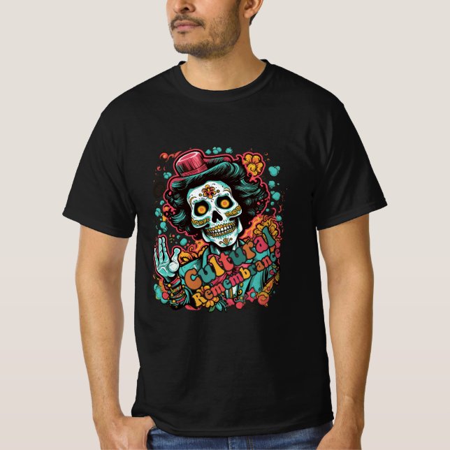 Dia De Los Muertos, Kulturminne T Shirt (Framsida)