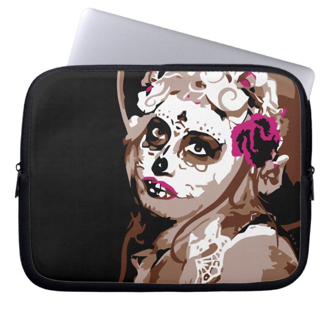 dia de los muertos laptop sleeve (Framsidan)