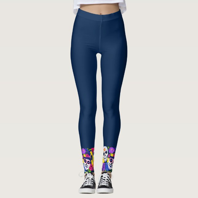 Dia De Los Muertos Leggings (Framsida)