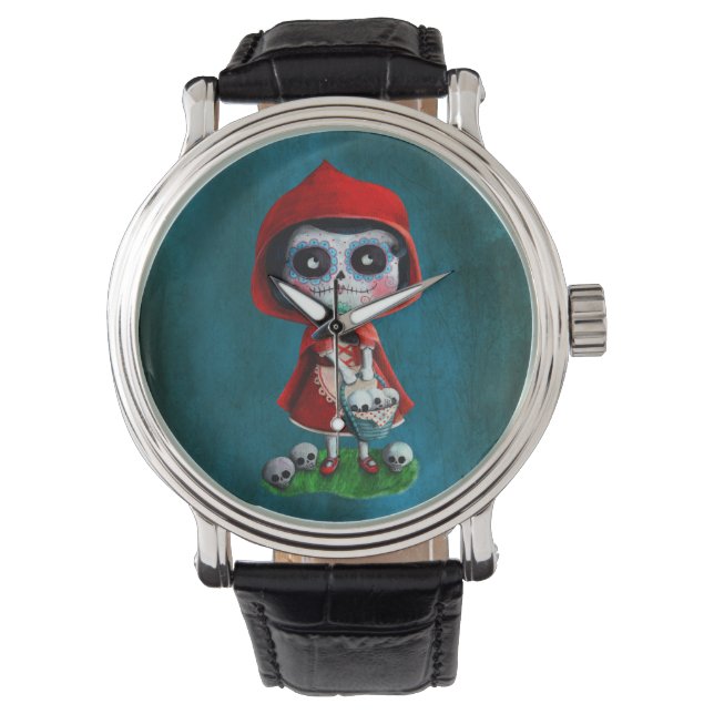 Dia de los Muertos Little Red Riding Huva Armbandsur (Framsida)