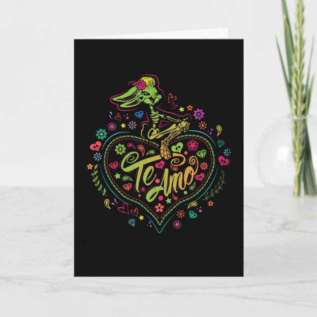 Día de Los Muertos Lola Bunny ’Te Amo’ Kort (Framsida)