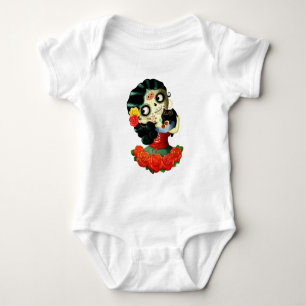 Dia de Los Muertos Lolly Mexican Catrina Girl Tee Shirt