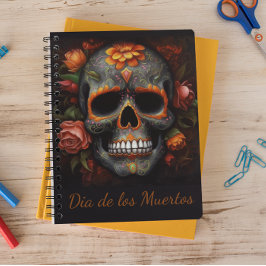 Dia de los Muertos målade skalle anpassade Anteckningsbok