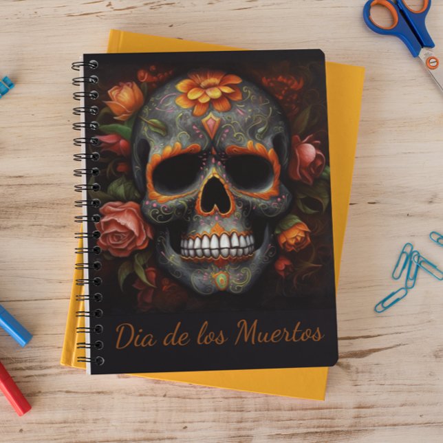 Dia de los Muertos målade skalle anpassade Anteckningsbok (Skapare uppladdad)