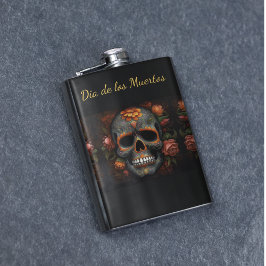 Dia de los Muertos målade skalle anpassade Fickplunta