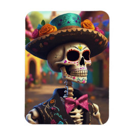 Dia de los Muertos Mariachi Magnet