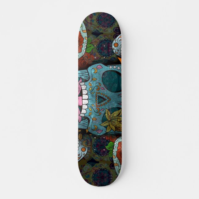 Dia De Los Muertos Mini Skateboard Bräda 18,5 Cm (Framsida)