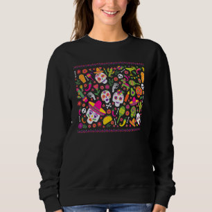Dia de Los Muertos Mönster Coola Mexikanska Dea-da T Shirt