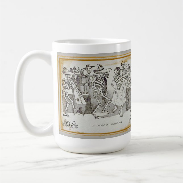 Dia De Los Muertos-mugg Kaffemugg (Vänster)