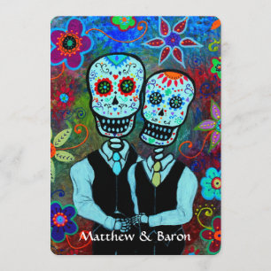 DIA DE LOS MUERTOS NOVIOS COUPLE BRÖLLOP INBJUDNINGAR