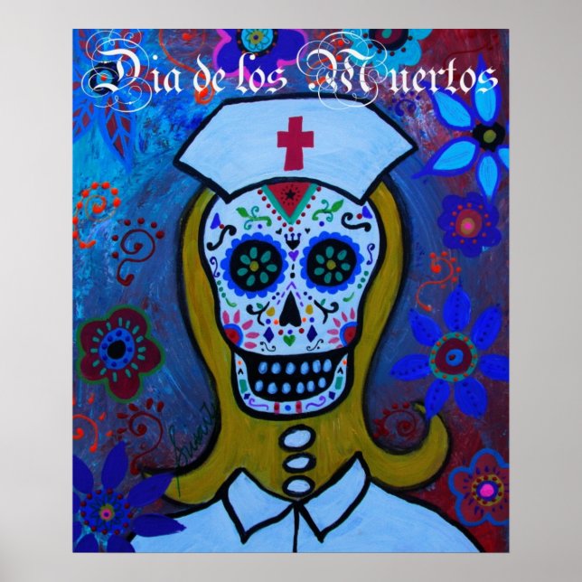 DIA DE LOS MUERTOS NURSE POSTER (Framsidan)