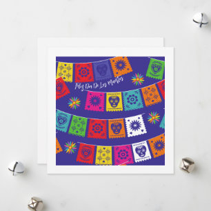 Dia De Los Muertos Papel Picado Julkort