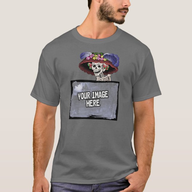 Dia de los Muertos Photo Ram [shirt] T Shirt (Framsida)