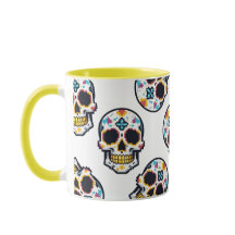 Dia De Los Muertos Pixelated Skalle Mönster