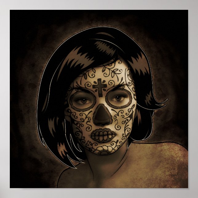 Dia De Los Muertos Portrait Poster (Framsidan)