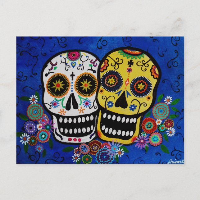 DIA DE LOS MUERTOS POSTCARD VYKORT (Framsida)