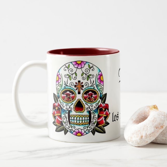 Día de los muertos Råna Två-Tonad Mugg (Med munk)