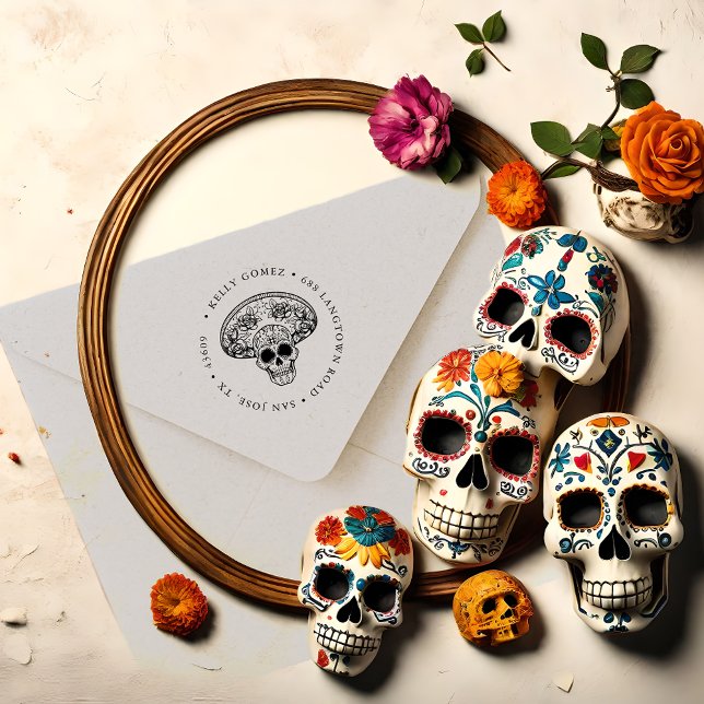 Día de Los Muertos | Returadressstämpel Stämpel (Skapare uppladdad)