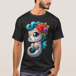 Dia De Los Muertos Seahorse T Shirt