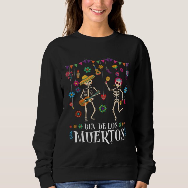 Dia De los Muertos shirt Day of the Dead 2021 Skul T Shirt (Framsida)