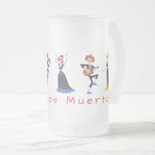 Dia De Los Muertos Singing Skeletons Frostat Ölglas