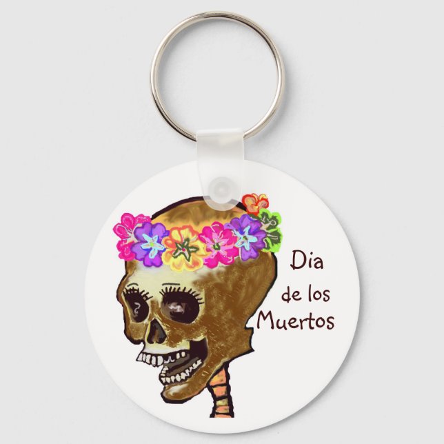 Dia de los Muertos skalle Nyckelring (Framsida)