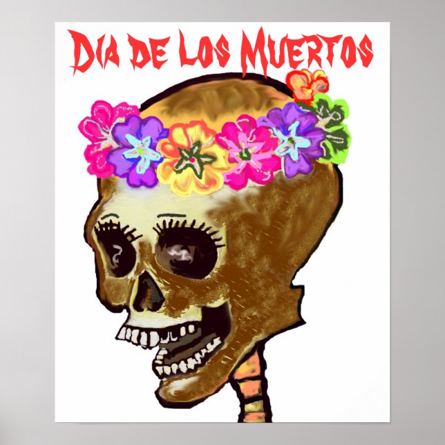 Dia de los Muertos skalle Poster (Framsidan)