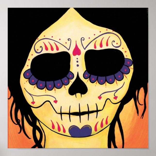 Dia de los Muertos Skeletons Emma Print Poster (Framsidan)