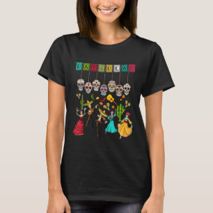 Día De Los Muertos Skelett - Mexikanska Dagen för T Shirt