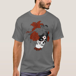 Día de los Muertos Skull Ansikte T Shirt