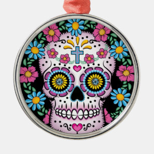 Dia de los Muertos Skull Julgransprydnad Metall