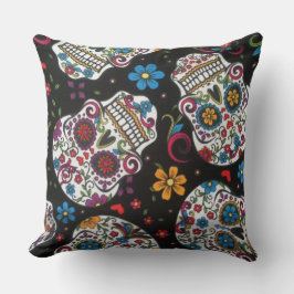 Día de Los Muertos Skull Kudde