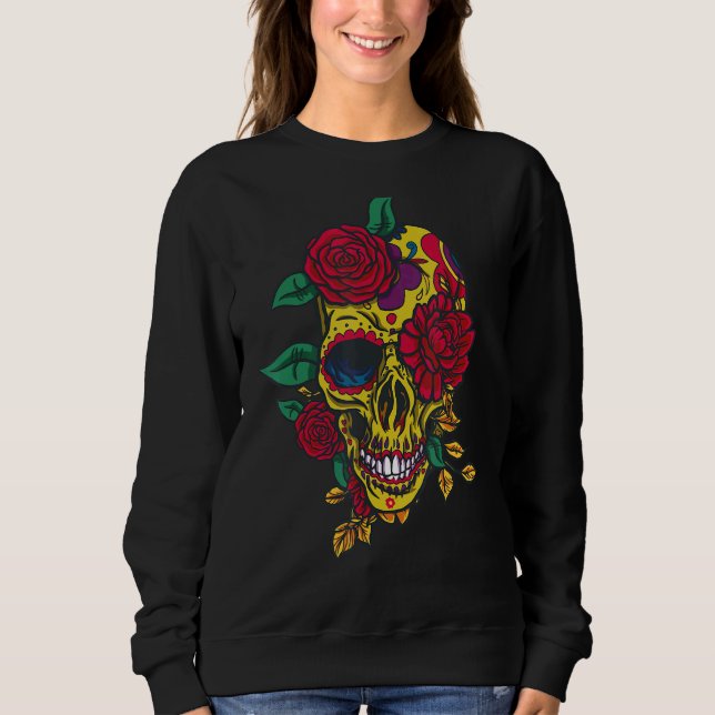 Dia de Los Muertos Skull Mask Ro Dead-dagen T Shirt (Framsida)