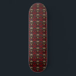 Dia de los Muertos Skull med Röd ros Mini Skateboard Bräda 18,5 Cm<br><div class="desc">En ornatalt dekorerad skalle omges av röd ros och svart löv på denna underbart gotiska skateboard. Perfekt för dem som njuter av den mörkare sidan.</div>