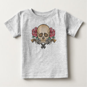 Dia de los Muertos Skull och Guns Sötskjorta T Shirt