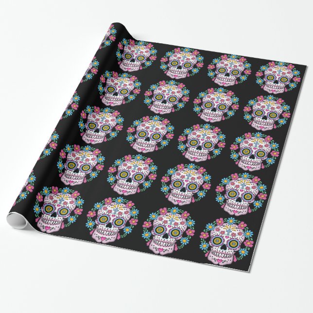 Dia de los Muertos Skull Presentpapper (Utrullad)