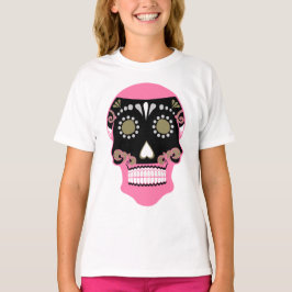Día De Los Muertos Skull Skriv ut T Shirt