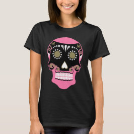 Día De Los Muertos Skull Skriv ut T Shirt