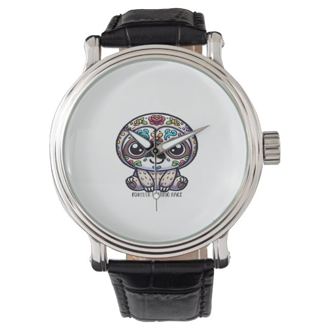 Dia De Los Muertos Sloth Active T-Shirt Armbandsur (Framsida)