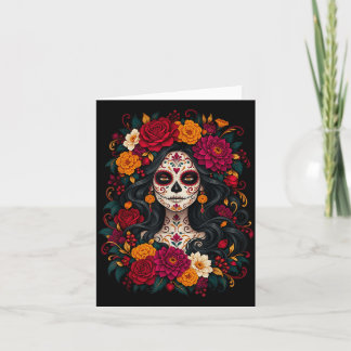 Dia de los muertos socker skalle catrina död dag kort